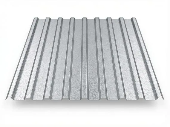 Das 0,75 mm starke Trapezblech im Profil TP18 ist mit einer 185 g/m² starken Alu-Zink-Legierung ausgestattet.